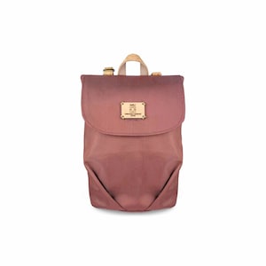 Joli petit sac à dos en toile rose - Mini sac à dos élégant et fonctionnel