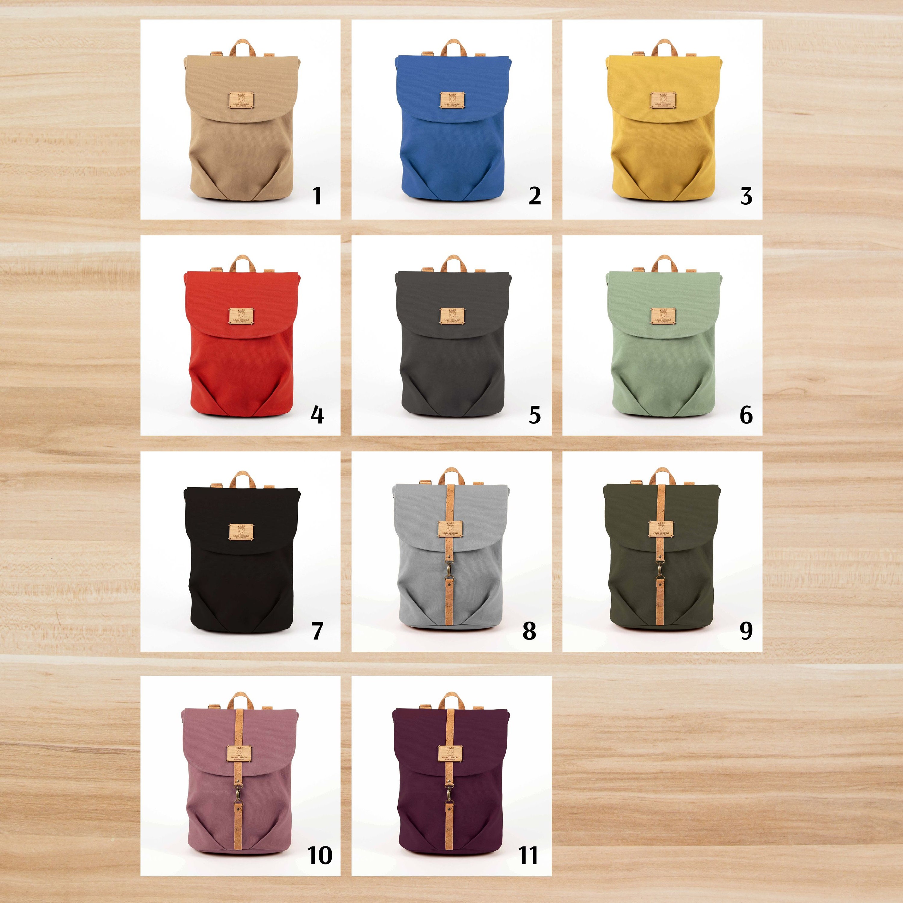 Stylish Handmade Canvas Rucksack for Women - Sustainable Recycled ...