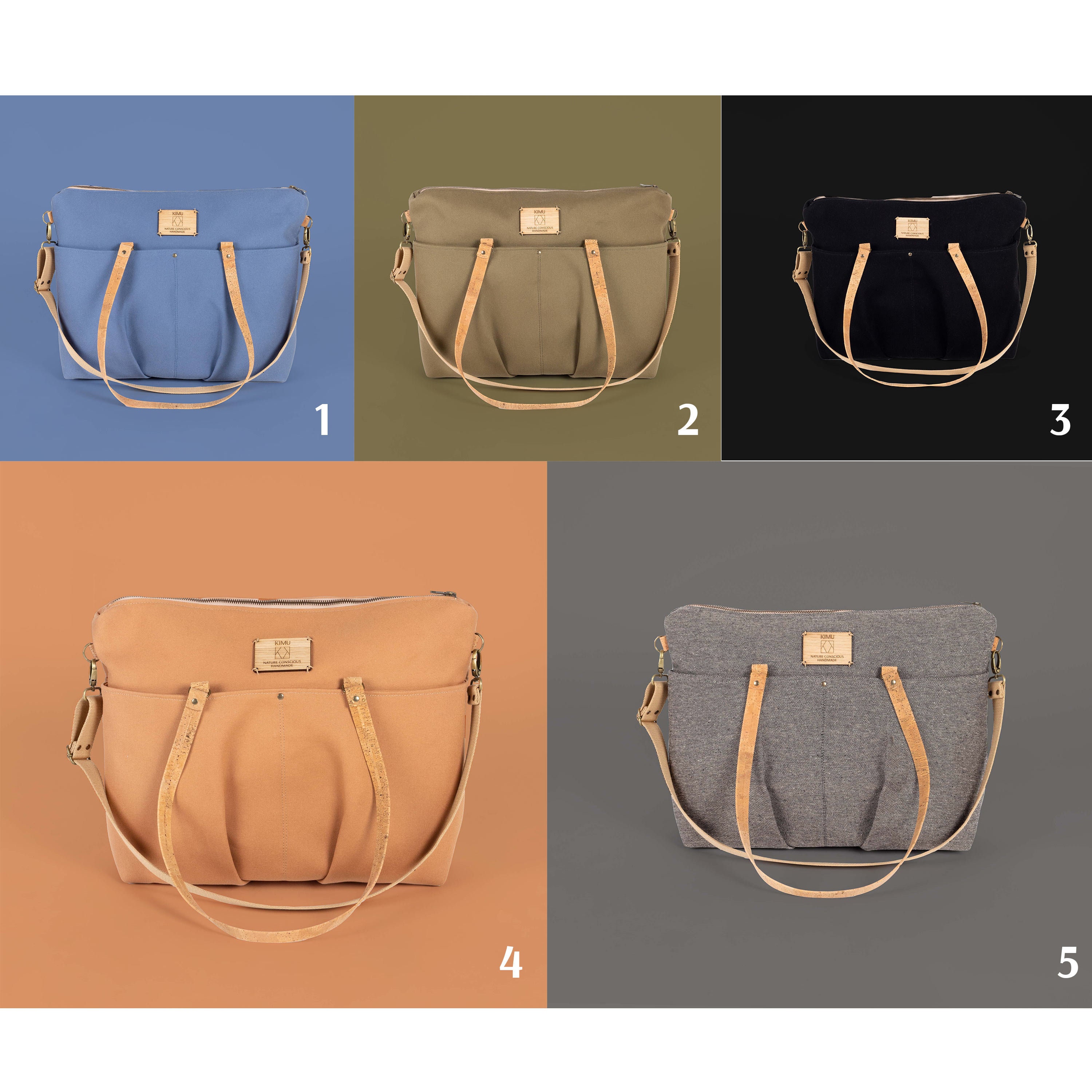 Large Fabric Zipper Bag Grey Canvas Tote Bag Oversized Etsy