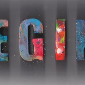 Platz inspiriert personalisierte Namen Buntstift Buchstaben