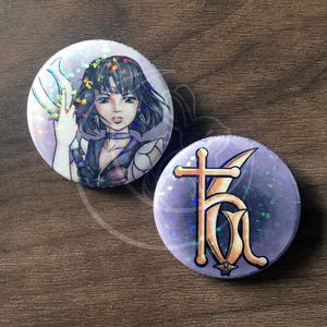 Saturn Holographic 1.5" Button Set