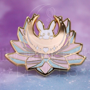Crystal Bunny Enamel Pin