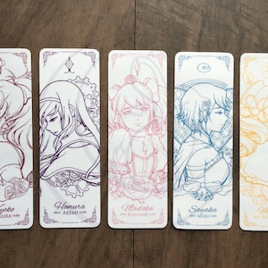 Puella Magi Madoka Magica Laminated Bookmarks - Soul Gem - Madoka Kaname, Homura Akemi, Sayaka Miki, Mami Tomoe, Kyoko Sakura - Magical Girl