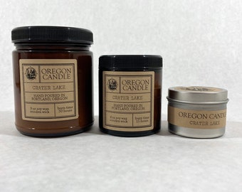 Oregon Candle | Crater Lake | Soy Candle | Wood Wick