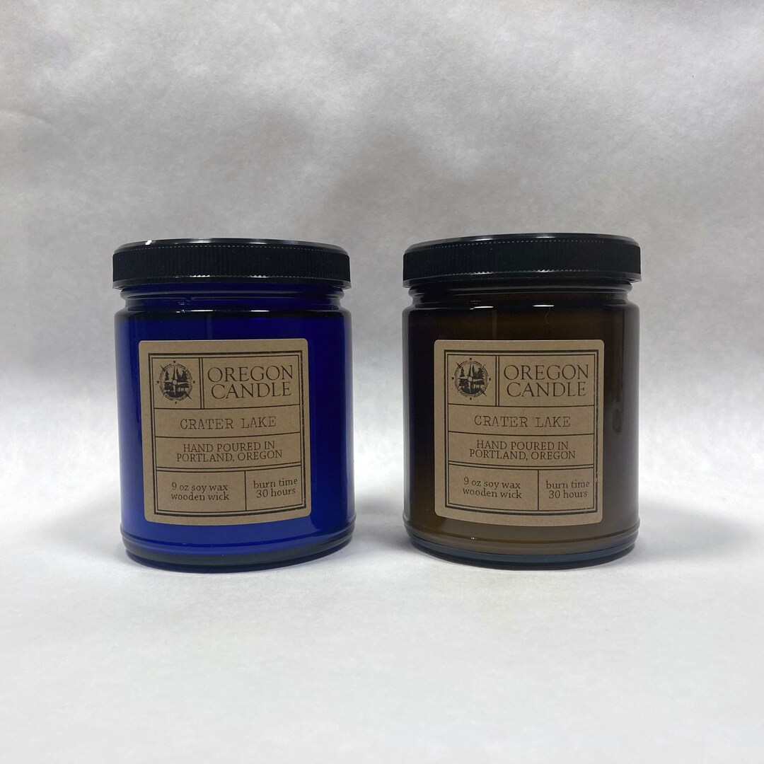 Oregon Candle Crater Lake Soy Candle Wood Wick Etsy