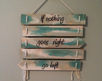 Wall decorative painting: "If nothing goes right..."