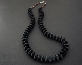 Long Quartz Necklace, Flexible Jewelry, Folded Necklace, Choker & Collars, Lightweight Bracelet, Foldable Jewelry, Snake Necklace