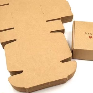 100pcs Kraft Paper Box, Small Kraft Jewelry Wedding Boxes Mini Square Gift Cosmetic essential oil Packing Boxes Wrapping,Custom size/logo