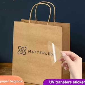 Personalizza adesivo di trasferimento UV, adesivi metallici in vinile 3D, etichette aziendali con logo personalizzato