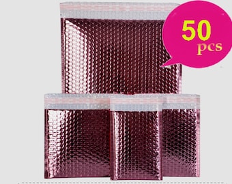 5.9&quot;x7.8&quot;,9.8&quot;x7.8 Metallic Foil Bubble Mailers,Self Adhesive Seal Envelopes,Padded Mailing Shipping Bags,Gift Jewelry Party Phone Packing