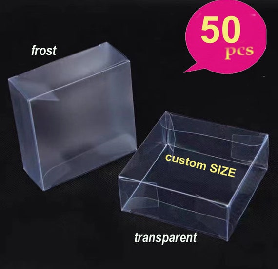 50 clear Frost PVC Plastic Folding Packaging Small Square Box for Wedding Jewelry Gift Party Favor Candy Chocolate Soap Boxes custom Size Etsy Canada