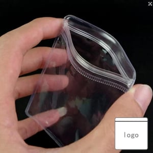 200* Clear PVC Jewelry Self Seal Bags Plastic Gem Pearl Jewelry  Bangle reusable Zip lock Pouches Packaging Supply,custom logo