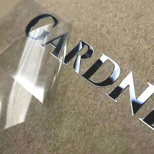 Personalizza adesivo di trasferimento UV, adesivi metallici in vinile 3D, etichette aziendali con logo personalizzato