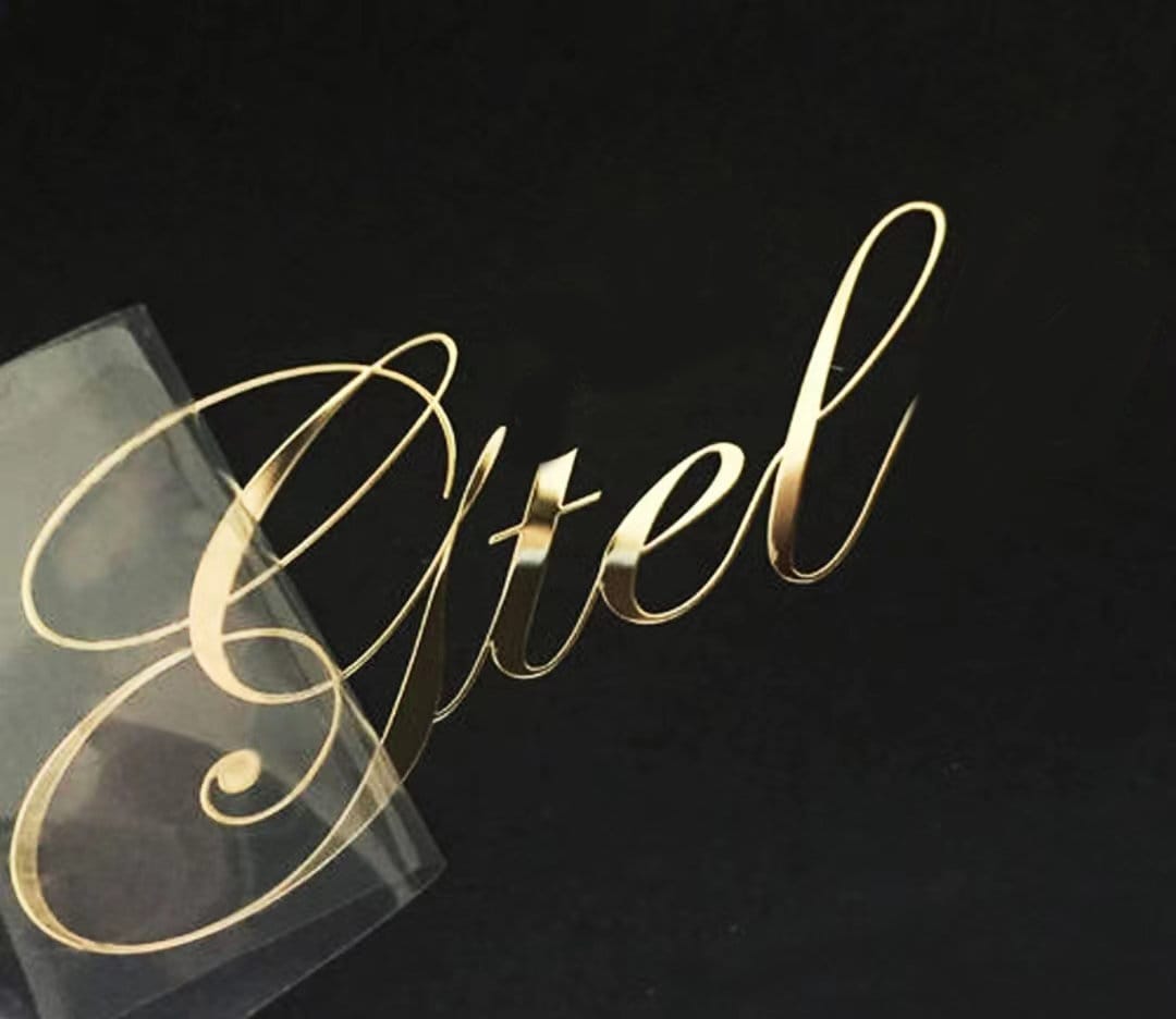 Custom 3D Metal Transfer Stickers Bulk for Business Logo Brand Boxes  Wedding Party
