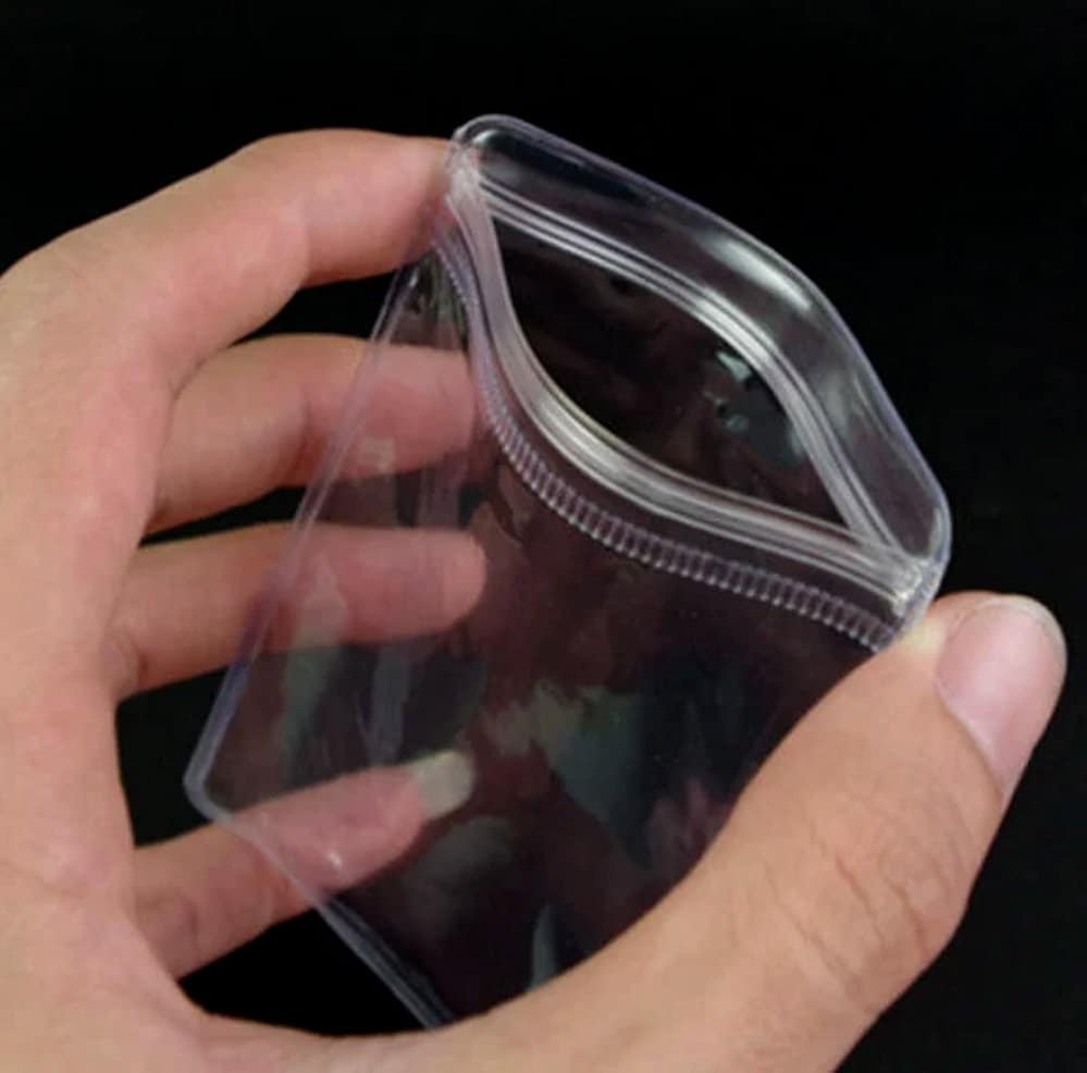 200* Clear PVC Jewelry Self Seal Bags Plastic Gem Pearl Jewelry  Bangle reusable Zip lock Pouches Packaging Supply,custom logo