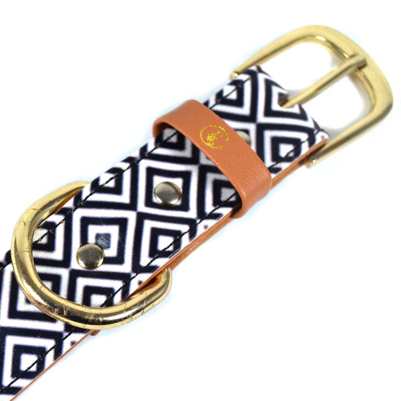 Dog Collar for Boys / Dog Collar Black and White / Chevron Dog Etsy