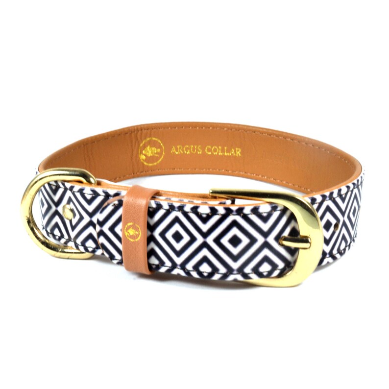 Dog Collar for Boys / Dog Collar Black and White / Chevron Dog Etsy