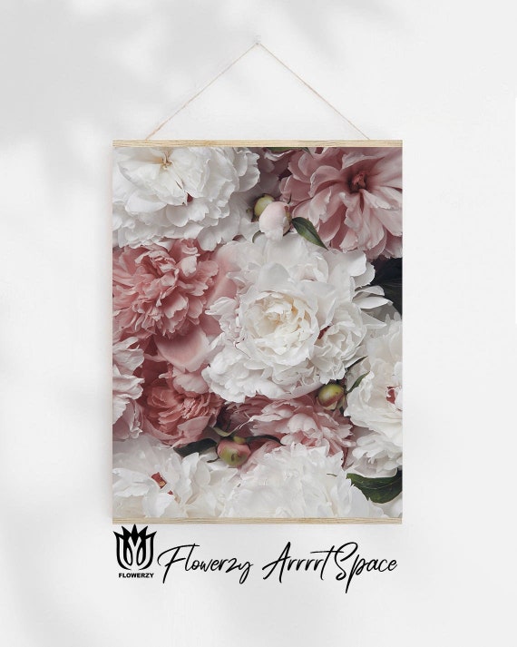 Peonies printable photo Peonies art print White peonies | Etsy