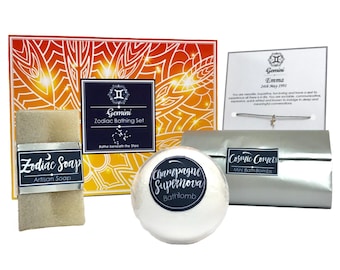 Zodiac Pamper Gift Box: Bath Bombs, Artisan Soap & Star Charm