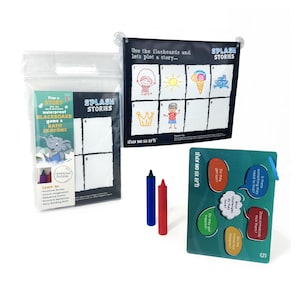 Pacote de atividades educacionais e recursos de aprendizagem Aprenda a estruturar histórias e frases com flashcards para crianças Quadro de desenho criativo