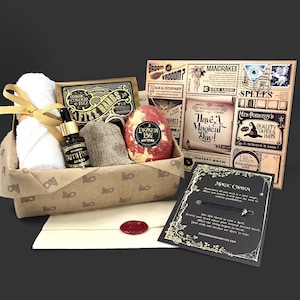 Magiskt trollkarlsbadset: Drakäggsbadbomb, hängen, UV-stav