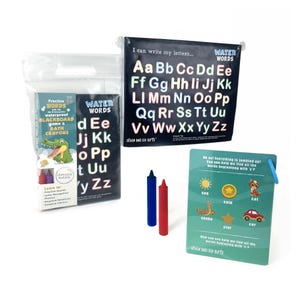Pacote de atividades e recursos de aprendizagem com quadro de aprendizagem de rastreamento de letras e flashcards de fonética para crianças aprenderem a escrever e praticar palavras
