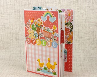 Spring Mini Album for photos and journalingPremade Scrapbook Album