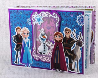 Kids Scrapbook "Frozen" theme-just add photos to this 6" x 8" x 2