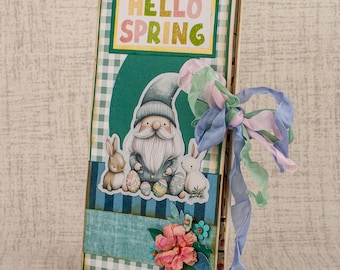 Scrapbook folio Hello Spring Folio for photos and journalingPremade Scrapbook Album
