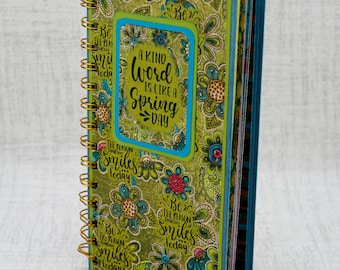 Spring Day Thankfulness Journal for gratitude journal, shopping listpad,garden journal,place to write your thoughtsPremade Scrapbook Album