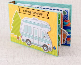 Traveling Camping Memory scrapbook mini album "Making Memories"