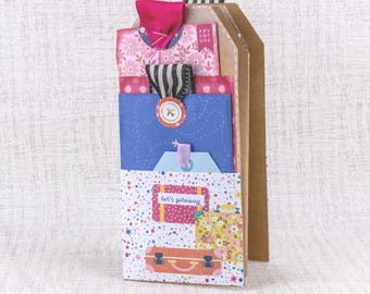 Tag Folio Album Brag Book for scrapbooking and journaling a fun trip or travel weekend