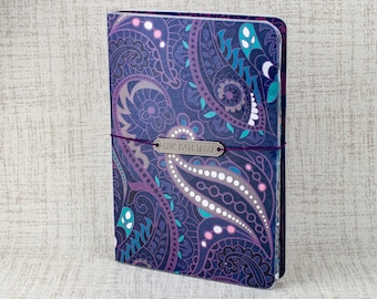 Elastic Bound Journal: Paisley Travel Notebook - &quot;Live Your Story&quot;