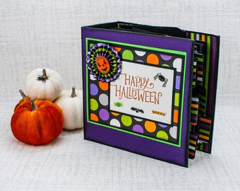 Halloween Scrapbook Album: Fun Colors, 30 Journaling Cards