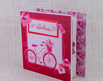 Valentine's Day Mini Photo Scrapbook Album, Galentine's Day Gift,