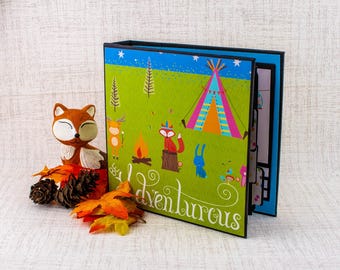 Kids Camping Scrapbook Album: Adventurous Mini Photo Album (7x7)