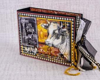 Life on the Farm Mini Scrapbook album for photos and journaling
