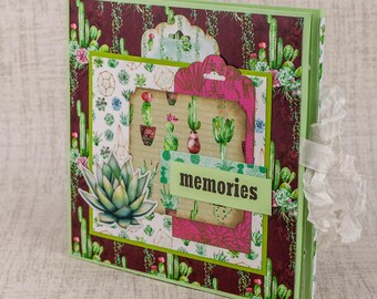 Scrapbook and photo folio for fun everyday memories Succulent Memories Folio