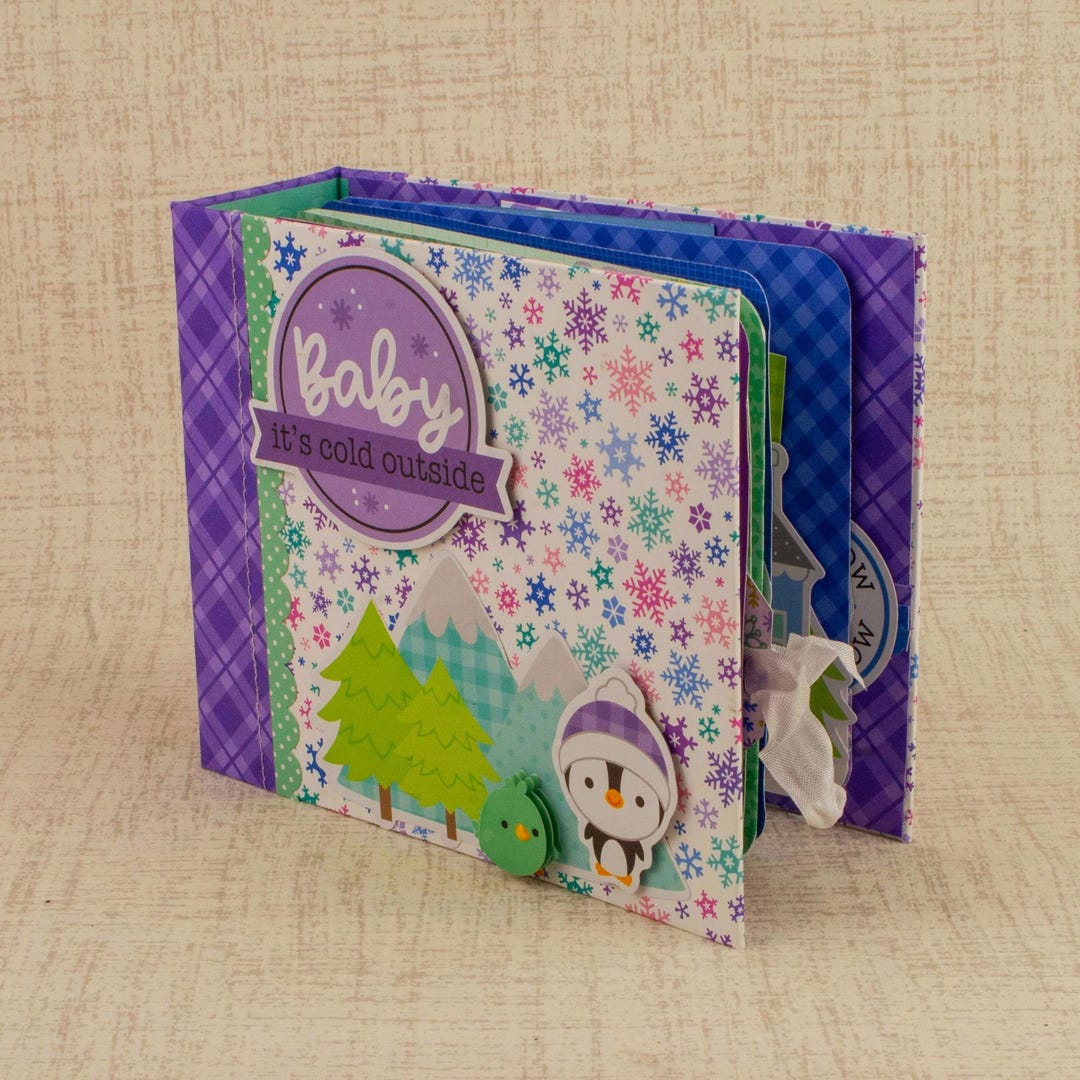 Winter Scrapbook Album, Baby It's Cold Outside, Handmade Photo Album - Etsy