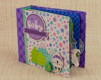 Winter Scrapbook Album, Baby It's Cold Outside, Handmade Photo Album