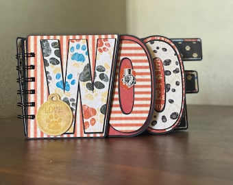 Cricut file Woof dog photo album for puppy pictures scrapbook cut file