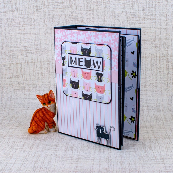 Cat Scrapbook album Meow Mini Album (Black Cat)