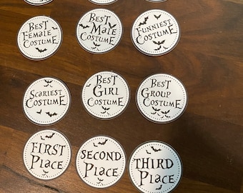 Halloween Costume Contest Badges: DIY Award Fronts (Digital Download)