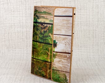 Handmade Outdoor Journal: Tree Design, Replaceable Blank Insert