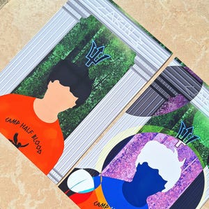 Láminas artísticas de Percy Jackson/semidioses/regalos de mitología griega/amantes de Percy Jackson y los Olímpicos/regalos geniales y lindos de Percy Jackson/Zeus Posidon