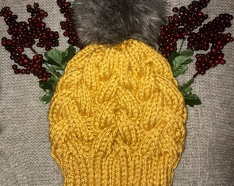 Boho Knit Hat, Boho Knit beanie, Boho Cable knit hat, Boho Knit winter hat, Boho Cable Knit Beanie, Boho Knit beanie, Easter Stuffies
