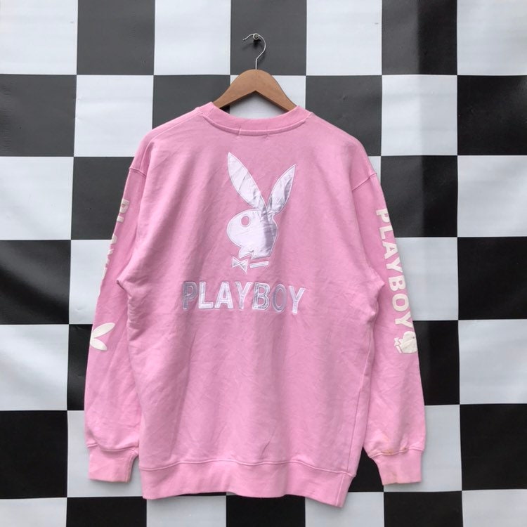 Vintage 90s PLAYBOY Sweater Nice Pink Playboy Big Bunny Head | Etsy