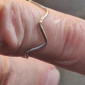 Classic zigzag ring in sterling silver
