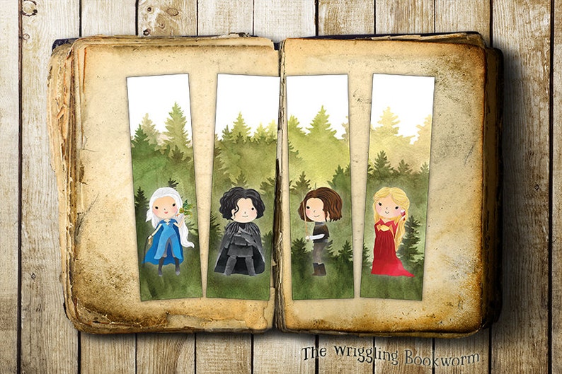 Printable Game of Thrones Bookmark Set Daenerys Jon Snow | Etsy