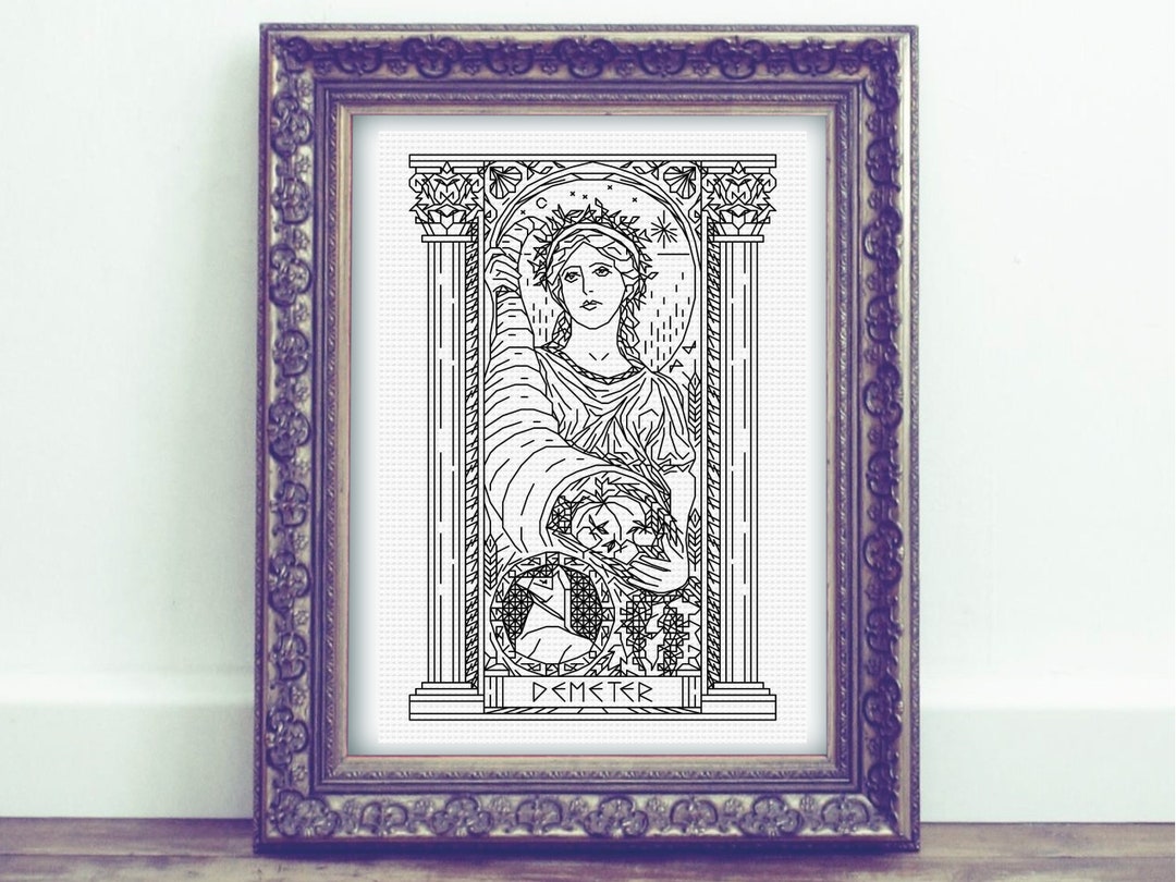 Demeter - Olympian Gods - Greek Pantheon - Modern Hand Blackwork ...